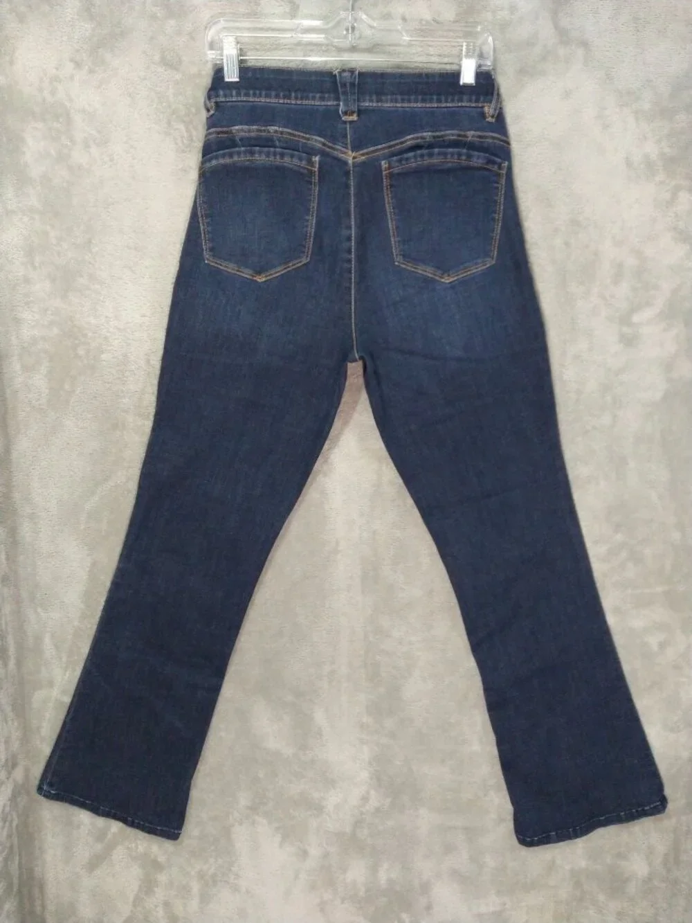 Democracy Jeans Womens 8 Blue Denim Ab Technology Boot Cut Mid Rise Dark Wash